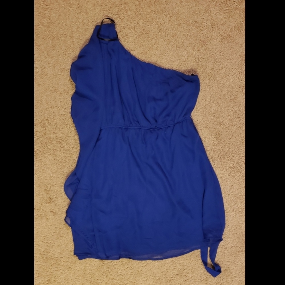 Royal Blue One Shoulder Dress